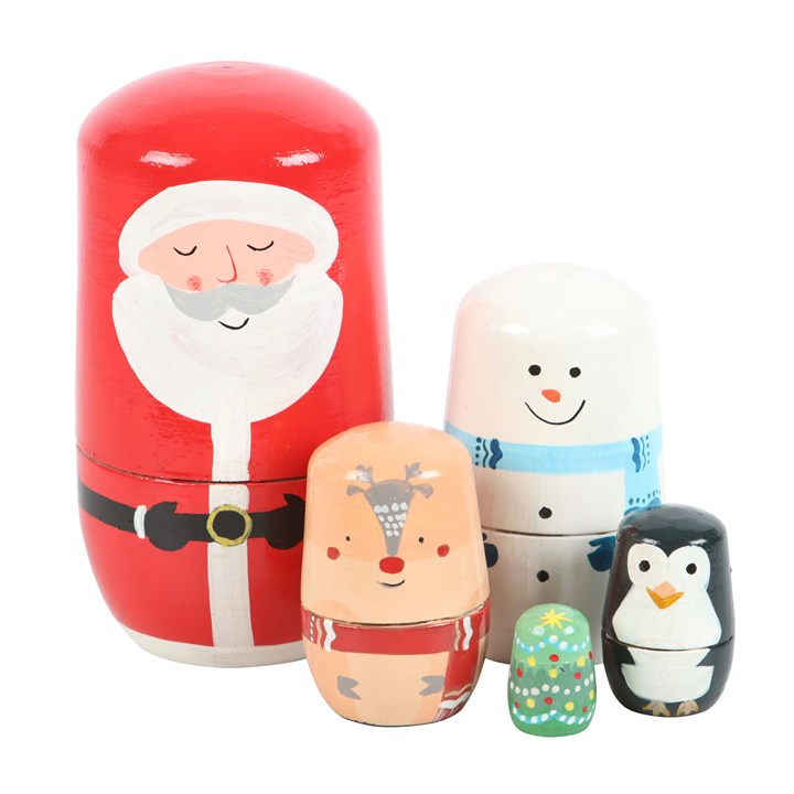 Christmas Russian Nesting Doll Set