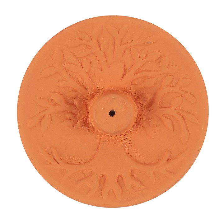 Tree of Life Terracotta Incense Plate