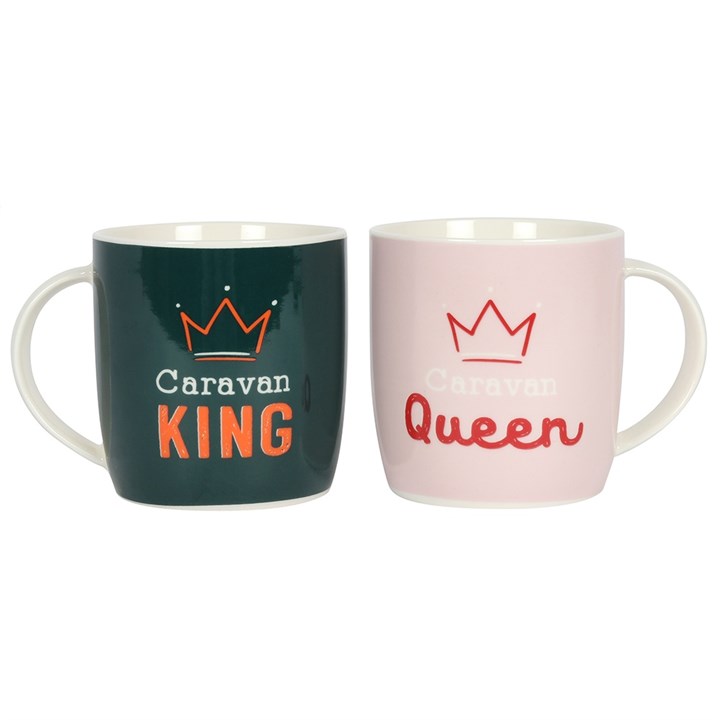 Caravan King and Queen Couples Mug Set