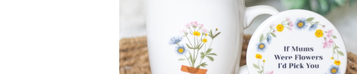 Wholesale Mother's Day gifts and keepsakes with many designs created in-house. Mugs, planters and decorative pieces perfect for celebrating mums and grandmas. No minimum order.