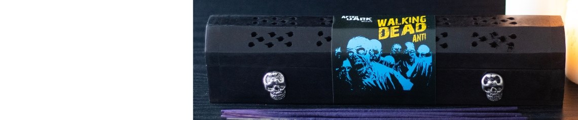 Horror-inspired scented candles, incense and reed diffusers with fragrances like lavender, jasmine and sandalwood. Perfect for spooky home fragrance displays. Wholesale with no minimum order and global shipping.