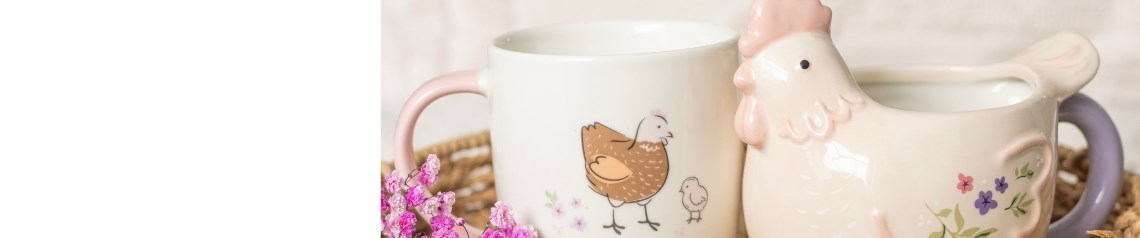 Wholesale Fig & Hen cottagecore gifts and homeware with rustic charm. Featuring fig illustrations, hens, scented candles, mugs, egg cups and whimsical burners for sweet country living style. No minimum order and worldwide shipping.