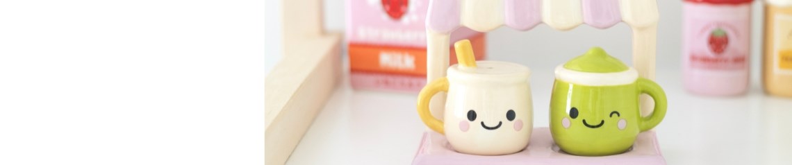 The Kawaii Kafe wholesale collection captures the sweetest side of Japanese-inspired gifting with pastel food-themed homeware and accessories. Perfect for cute gift shops and kawaii retailers, this wholesale range includes bubble tea designs, café decor and adorable accessories. No minimum order and worldwide shipping available.