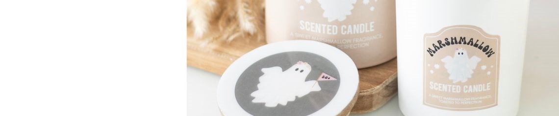 Wholesale ghost decorations and giftware. Fun Halloween designs to add spooky charm to seasonal displays.