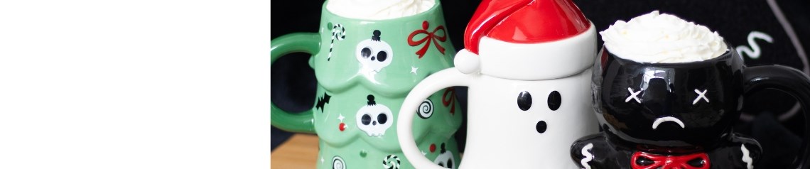 Wholesale alternative Christmas decorations and gothic festive gifts. Unique designs for seasonal retail.