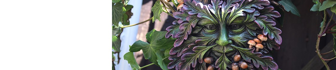 Wholesale Green Man home and giftware inspired by the ancient symbol of rebirth and natures cycle. Includes wall art, plaques and garden decor. Perfect for pagan, Wiccan and spiritual retailers. No minimum order and worldwide shipping.