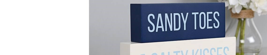 Nautical-inspired home accessories and gifts from the Harbour collection. Includes driftwood designs and decor in fresh white, navy and blue tones. Perfect for seaside shops and coastal home retailers. No minimum order, ships worldwide.