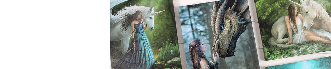 Wholesale giftware featuring licensed artwork by Anne Stokes, Lisa Parker and Steven Rhodes. Stunning designs for retail.