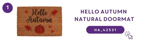 Image of Hello Autumn Natural Doormat