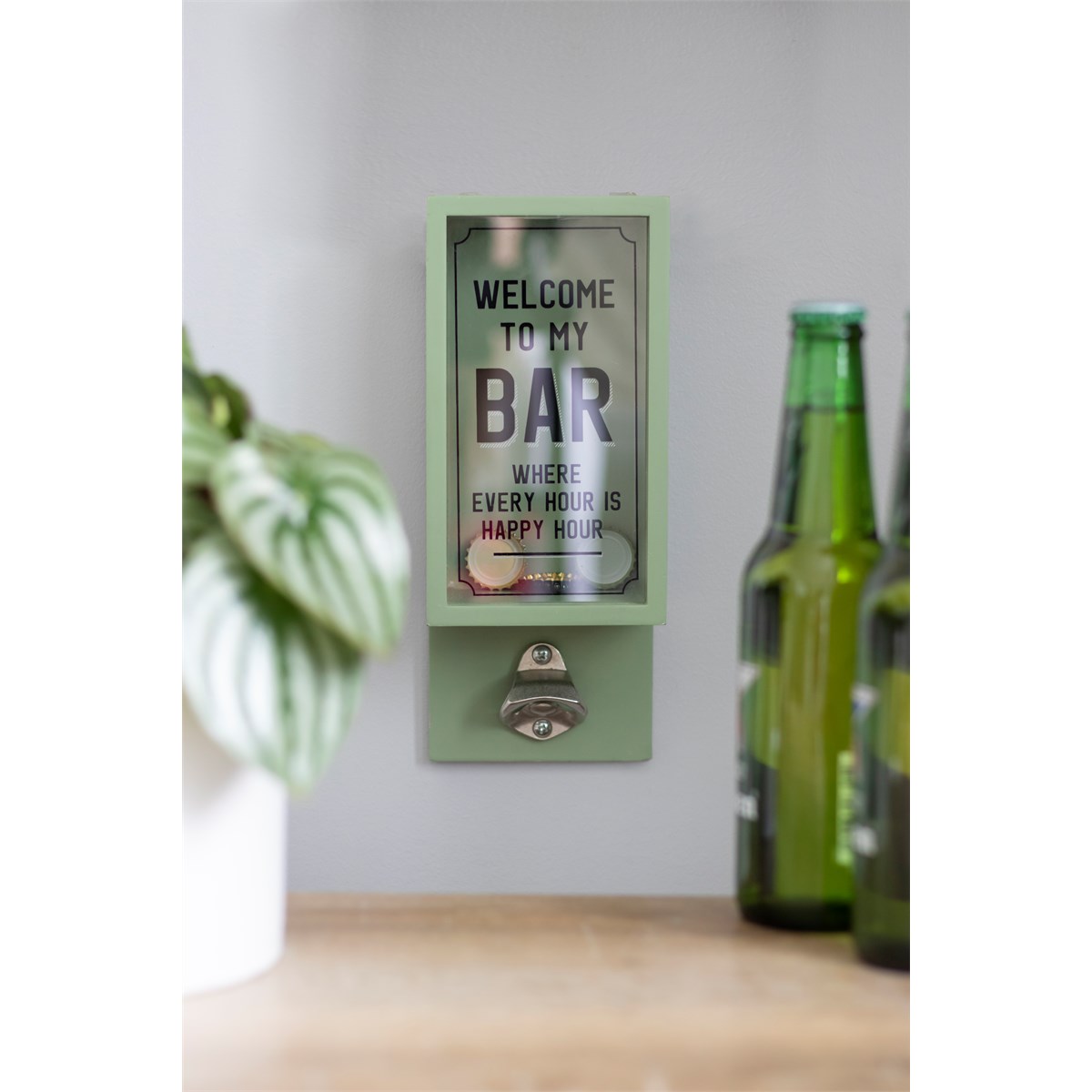 Green Garden Bar Bottle Opener Plaque