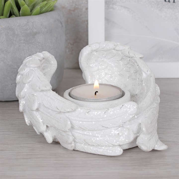 Glitter Angel Wing Candle Holder Something Different Wholesale
