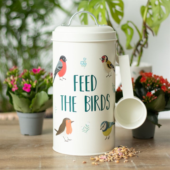 Feed the Birds Bird Seed Tin and Scoop Something Different Wholesale