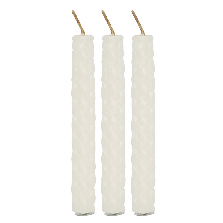 Pack of 6 Cream Beeswax Spell Candles Something Different Wholesale