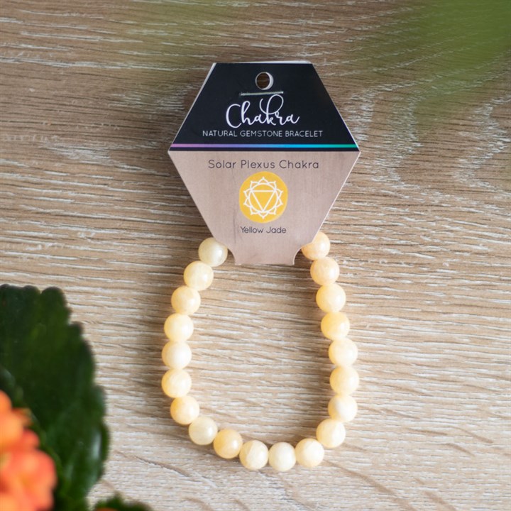 Solar Plexus Chakra Yellow Jade Gemstone Bracelet Something Different