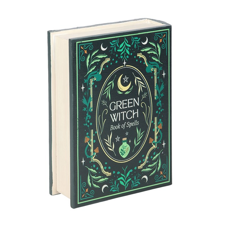 Green Witch Book Shaped Storage Box - Something Different Wholesale