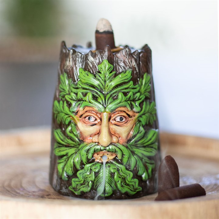 Spirit of the Trees Green Man Backflow Incense Burner Something