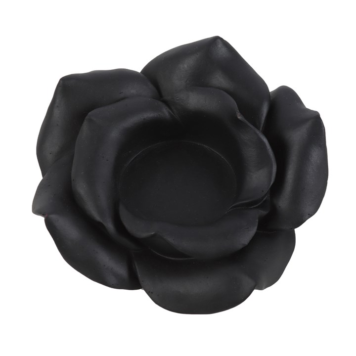 Black Rose Resin Tealight Candle Holder Something Different Wholesale