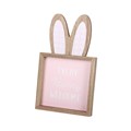 Bunny Ears Wooden Easter Plaque 