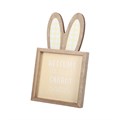 Bunny Ears Wooden Easter Plaque 