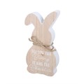 Wooden Bunny Cutout Easter Plaque 