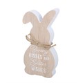 Wooden Bunny Cutout Easter Plaque 