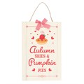 Autumn Skies & Pumpkin Pies Hanging Sign