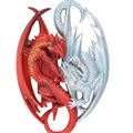 Fire and Ice Dragon Hanging Ornament by Anne Stokes