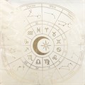 35cm Square Off White Astrology Wheel Cushion