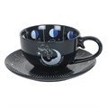 Blue Moon Phase Teacup and Saucer