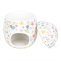 Spring Floral Print Egg Oil Burner and Wax Warmer