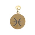 Pisces Gold Tone Zodiac Sign Charm