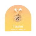 Taurus Gold Tone Zodiac Sign Charm