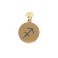 Sagittarius Gold Tone Zodiac Sign Charm
