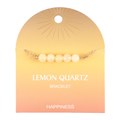 Lemon Quartz Crystal Beaded Chain Bracelet
