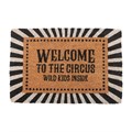 Black Welcome to the Circus Doormat