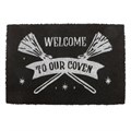 Black Welcome to Our Coven Doormat