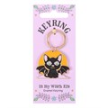 In My Witch Era Bat Cat and Moon Enamel Keyring