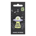 Glow in the Dark UFO Enamel Pin Badge