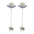 Glow in the Dark Alien Abduction Dangle Earrings