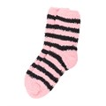 Pink and Black Striped Socks in Coffin Gift Box