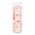 Valentine Postage Stamp Print Sparkling Rose Tube Candle