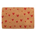 Natural Red Love Heart Doormat