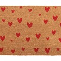 Natural Red Love Heart Doormat
