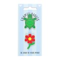 Set of 2 Turtle and Flower Pin Badges
