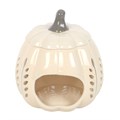 Cream Leaf Cut Out Pumpkin Oil Burner and Wax Warmer