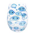 All Seeing Eye Print Stemless Glass