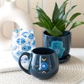 Hand of Hamsa Ceramic Plant Pot