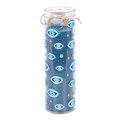 All Seeing Eye Print White Rose Tube Candle