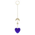 All Seeing Eye Glass Heart Hanging Decoration