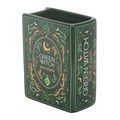 Green Witch Book Shaped Vase